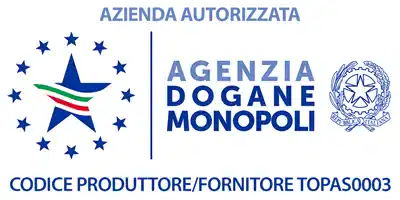 Logo dell'Agenzia delle Dogane e Monopoli con simboli e testo ufficiale.