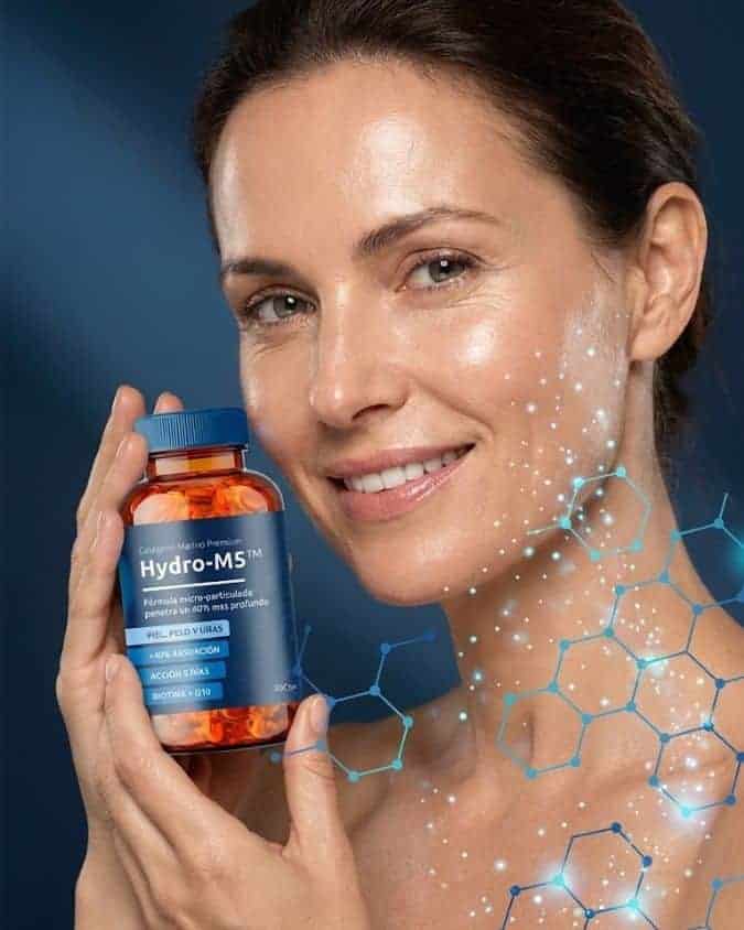 Integratore di collagene Marino Hydro-M5 per la pelle luminosa.